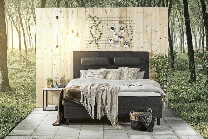 Lucky Sänggavel Slät 150 cm - Svart/Grå - Products - Möbler - Säng - Sängtillbehör & sänggavel - Sänggavel