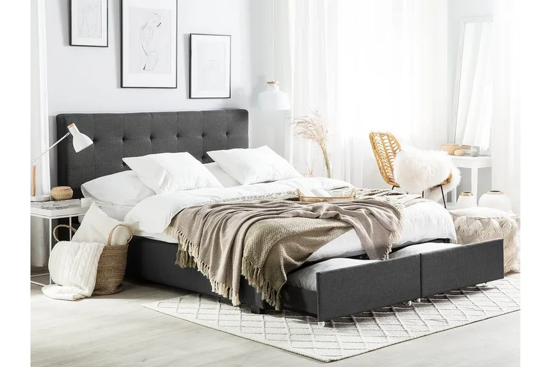 Sandrick Dubbelsäng med Förvaring 160x200 - Grå - Products - Möbler - Säng - Säng med förvaring