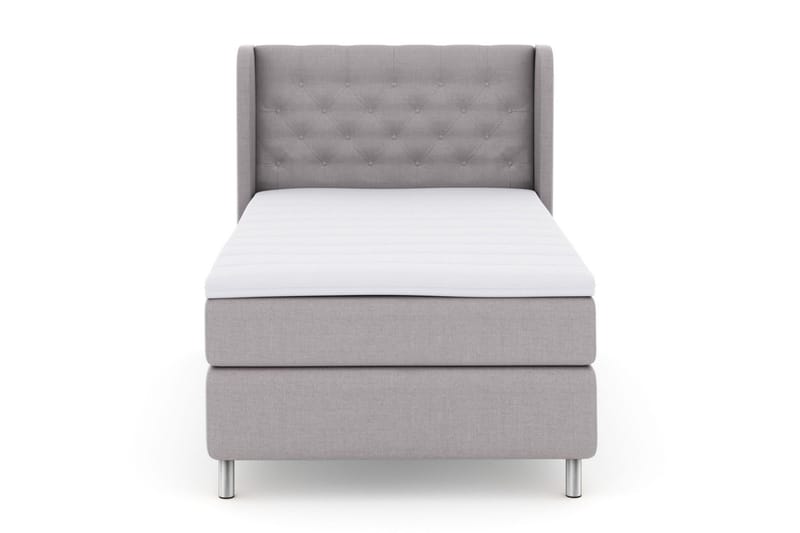 Select No 3 Komplett Sängpaket 120x200 Medium, Ljusgrå/Metall