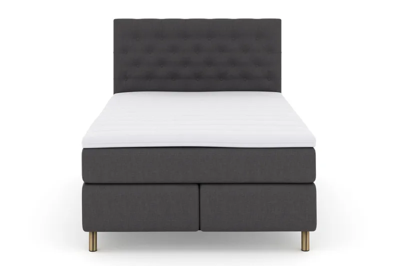 Select No 3 Komplett Sängpaket 140x200 Fast/Medium, Mörkgrå/Koppar