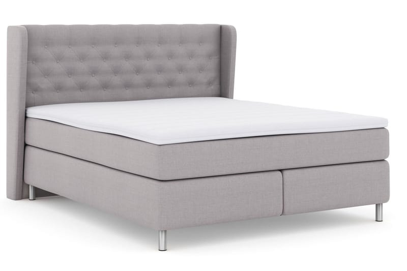 Select No 3 Komplett Sängpaket 160x200 Fast - Ljusgrå/Metall - Products - Möbler - Säng - Kontinentalsäng