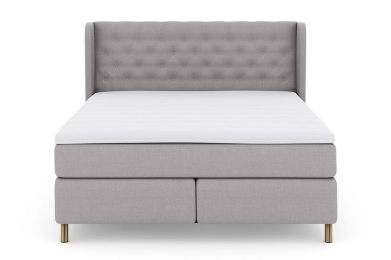 Select No 3 Komplett Sängpaket 160x200 Fast/Medium, Ljusgrå/Koppar