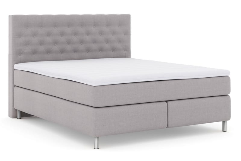 Select No 3 Komplett Sängpaket 160x200 Fast/Medium - Ljusgrå/Metall - Products - Möbler - Säng - Kontinentalsäng