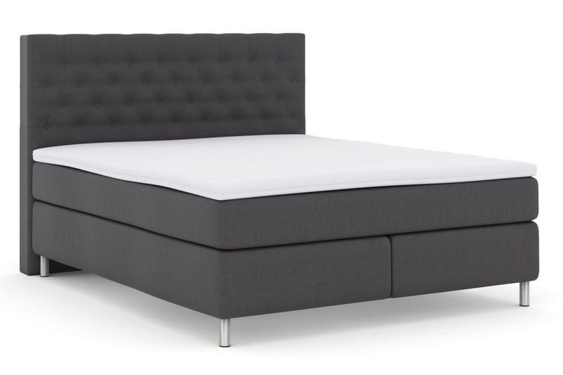 Select No 3 Komplett Sängpaket 160x200 Fast/Medium - Mörkgrå/Metall - Products - Möbler - Säng - Kontinentalsäng