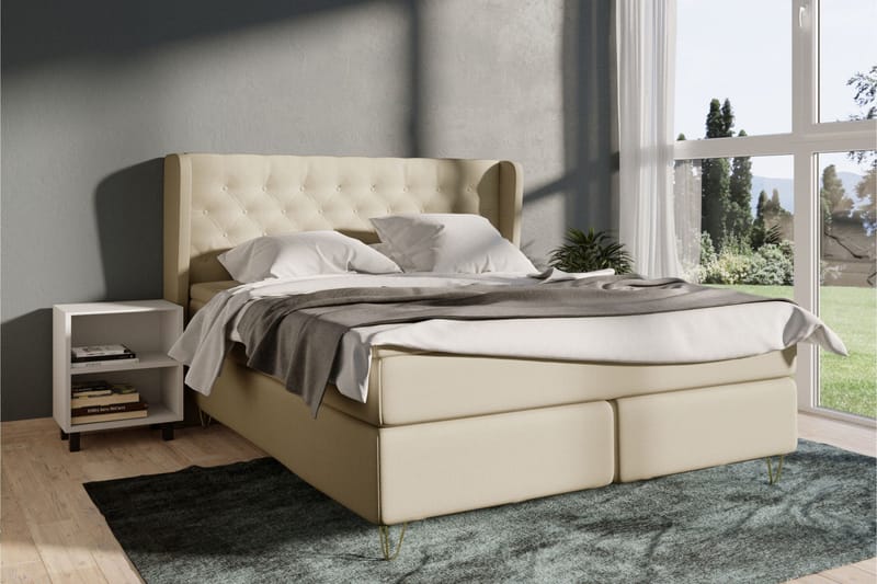 Select No 3 Komplett Sängpaket 180x200 Fast - Beige/Metall - Products - Möbler - Säng - Kontinentalsäng