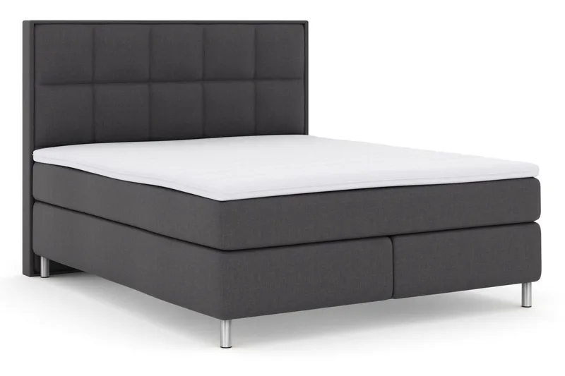 Select No 3 Komplett Sängpaket 210x210 Fast - Mörkgrå/Metall - Products - Möbler - Säng - Kontinentalsäng