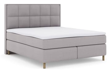 Select No 3 Komplett Sängpaket 210x210 Medium - Ljusgrå/Koppar - Products - Möbler - Säng - Kontinentalsäng