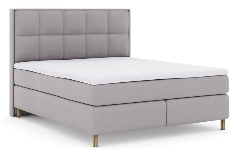 Select No 3 Komplett Sängpaket 210x210 Medium - Ljusgrå/Koppar - Products - Möbler - Säng - Kontinentalsäng