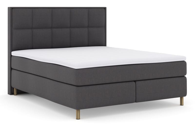 Select No 3 Komplett Sängpaket 210x210 Medium - Mörkgrå/Koppar - Products - Möbler - Säng - Kontinentalsäng