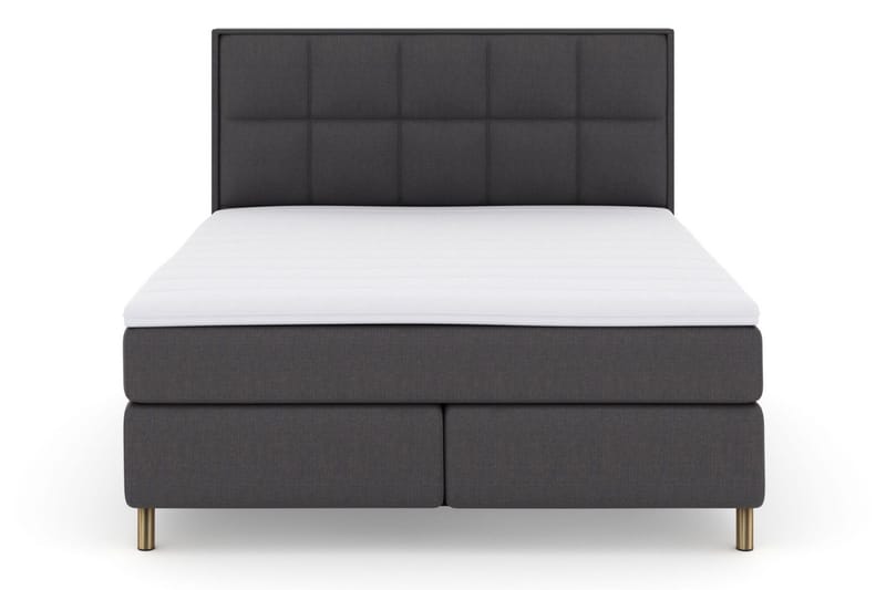 Select No 3 Komplett Sängpaket 210x210 Medium - Mörkgrå/Koppar - Products - Möbler - Säng - Kontinentalsäng