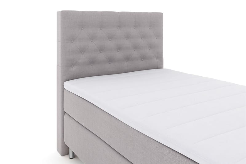 Select No 3 Kontinentalsäng 120x200 Fast - Ljusgrå/Metall - Products - Möbler - Säng - Enkelsäng