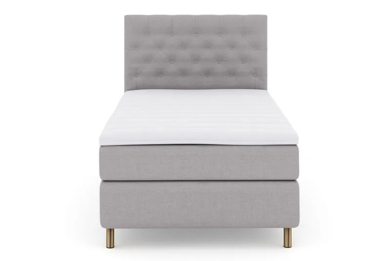 Select No 3 Kontinentalsäng 120x200 Medium, Ljusgrå/Koppar