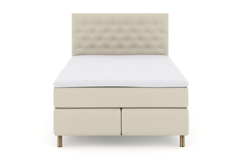 Select No 3 Kontinentalsäng 140x200 Fast, Beige/Koppar