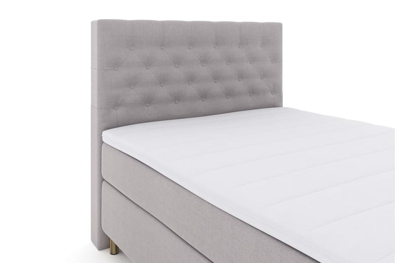 Select No 3 Kontinentalsäng 140x200 Fast - Ljusgrå/Koppar - Products - Möbler - Säng - Kontinentalsäng