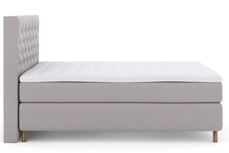 Select No 3 Kontinentalsäng 140x200 Fast - Ljusgrå/Koppar - Products - Möbler - Säng - Kontinentalsäng