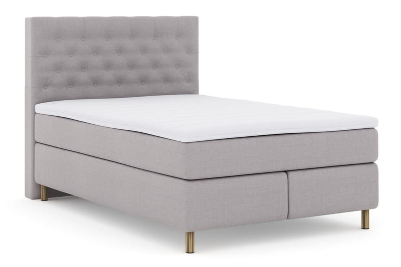 Select No 3 Kontinentalsäng 140x200 Medium - Ljusgrå/Koppar - Products - Möbler - Säng - Kontinentalsäng