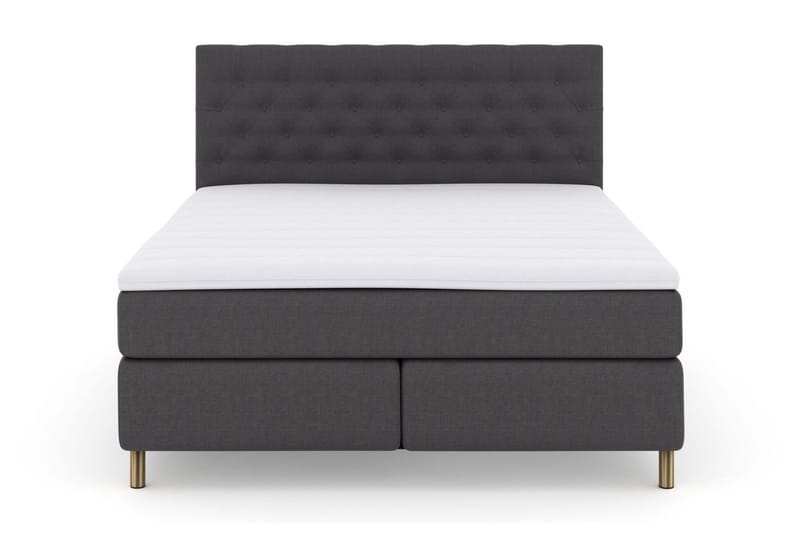 Select No 3 Kontinentalsäng 180x200 Fast/Medium, Mörkgrå/Koppar