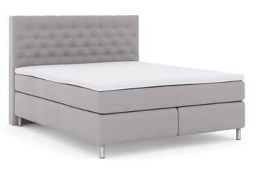 Select No 3 Kontinentalsäng 180x200 Medium - Ljusgrå/Metall - Products - Möbler - Säng - Kontinentalsäng