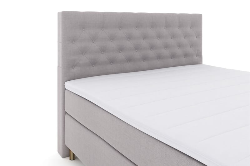 Select No 3 Kontinentalsäng 210x210 Fast/Medium - Ljusgrå/Koppar - Products - Möbler - Säng - Kontinentalsäng