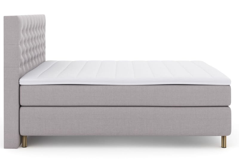 Select No 3 Kontinentalsäng 210x210 Fast/Medium - Ljusgrå/Koppar - Products - Möbler - Säng - Kontinentalsäng