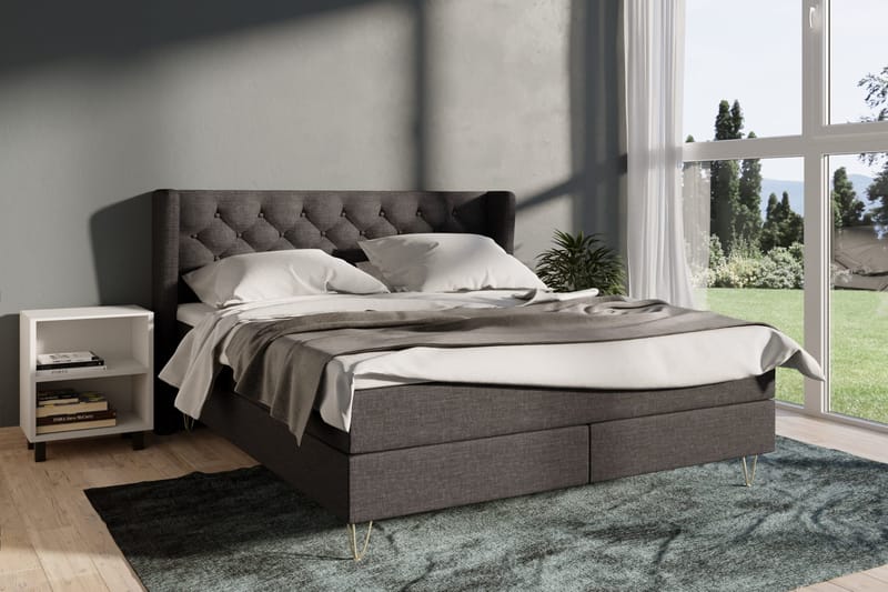 Select No 4 Komplett Sängpaket 120x200 Medium - Mörkgrå/Koppar - Products - Möbler - Säng - Enkelsäng