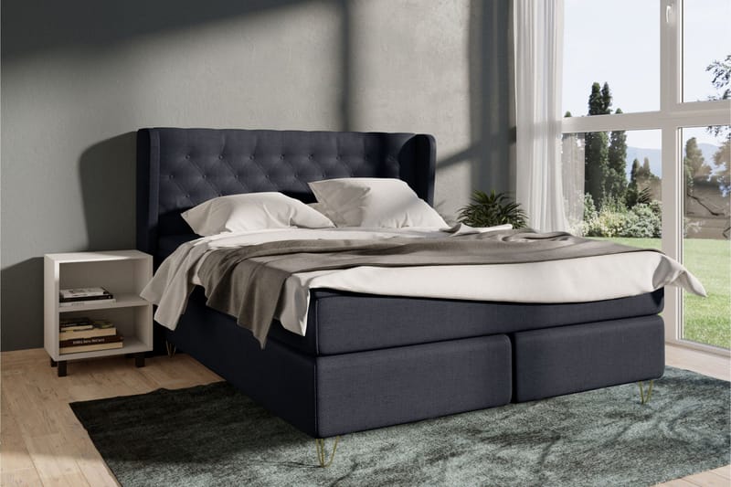 Select No 4 Komplett Sängpaket 140x200 Fast - Blå/Koppar - Products - Möbler - Säng - Kontinentalsäng