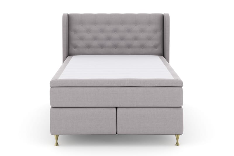 Select No 4 Komplett Sängpaket 140x200 Fast - Ljusgrå/Guld - Products - Möbler - Säng - Kontinentalsäng