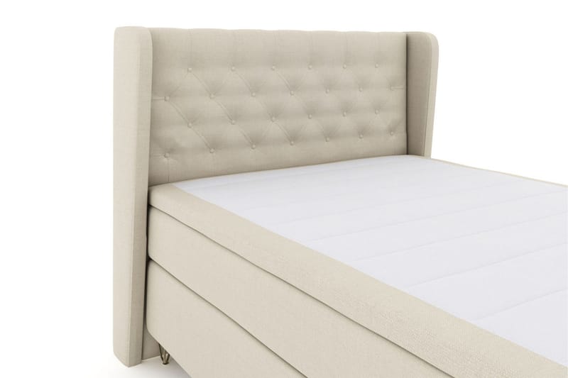 Select No 4 Komplett Sängpaket 140x200 Fast/Medium - Beige/Metall V-form - Products - Möbler - Säng - Kontinentalsäng