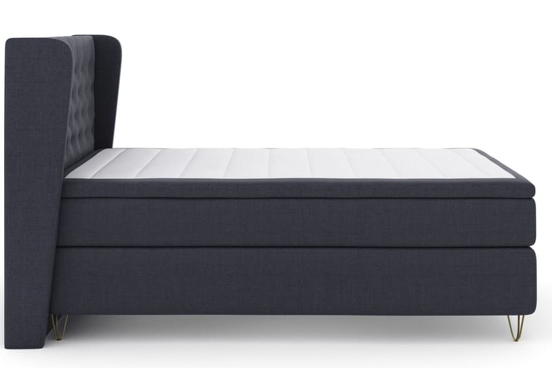 Select No 4 Komplett Sängpaket 140x200 Fast/Medium - Blå/Metall V-form - Products - Möbler - Säng - Kontinentalsäng
