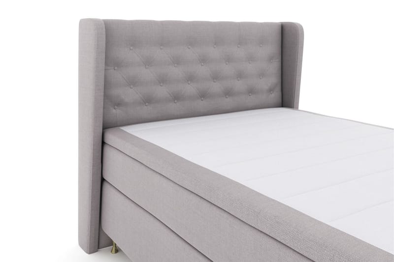 Select No 4 Komplett Sängpaket 140x200 Fast/Medium - Ljusgrå/Guld - Products - Möbler - Säng - Kontinentalsäng