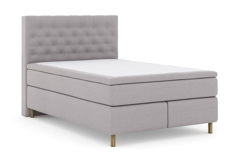 Select No 4 Komplett Sängpaket 140x200 Fast/Medium - Ljusgrå/Koppar - Products - Möbler - Säng - Kontinentalsäng