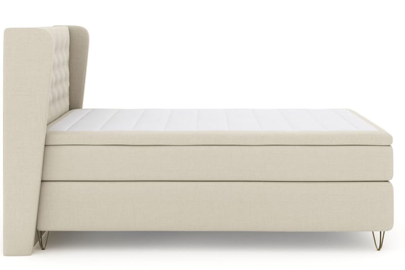 Select No 4 Komplett Sängpaket 140x200 Medium - Beige/Metall V-form - Products - Möbler - Säng - Kontinentalsäng