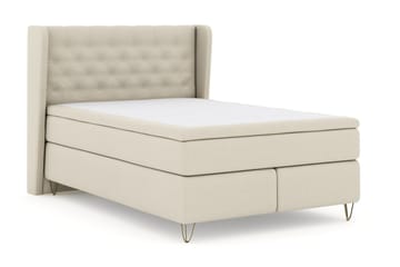 Select No 4 Komplett Sängpaket 140x200 Medium - Beige/Metall V-form - Products - Möbler - Säng - Kontinentalsäng