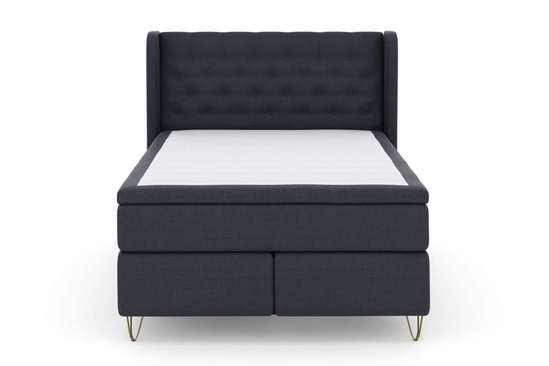 Select No 4 Komplett Sängpaket 140x200 Medium - Blå/Metall V-form - Products - Möbler - Säng - Kontinentalsäng