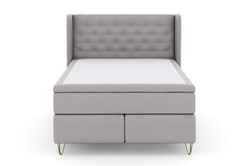 Select No 4 Komplett Sängpaket 140x200 Medium - Ljusgrå/Metall V-form - Products - Möbler - Säng - Kontinentalsäng