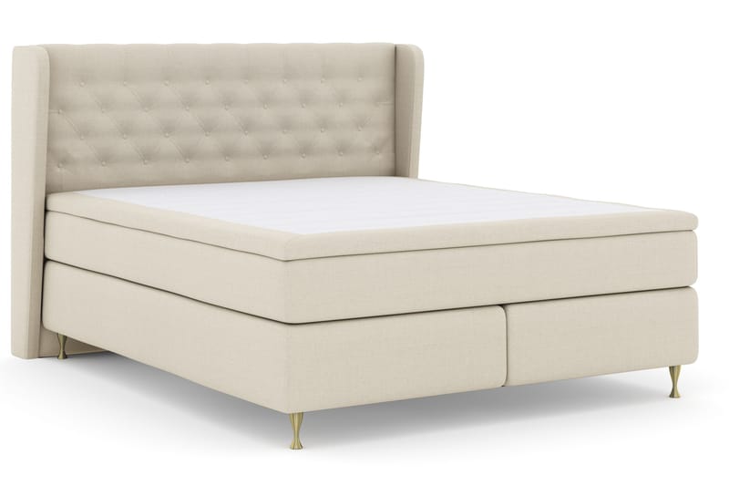 Select No 4 Komplett Sängpaket 180x200 Fast, Beige/Guld