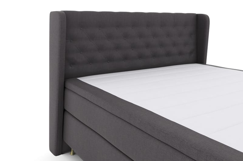 Select No 4 Komplett Sängpaket 180x200 Fast - Mörkgrå/Guld - Products - Möbler - Säng - Kontinentalsäng