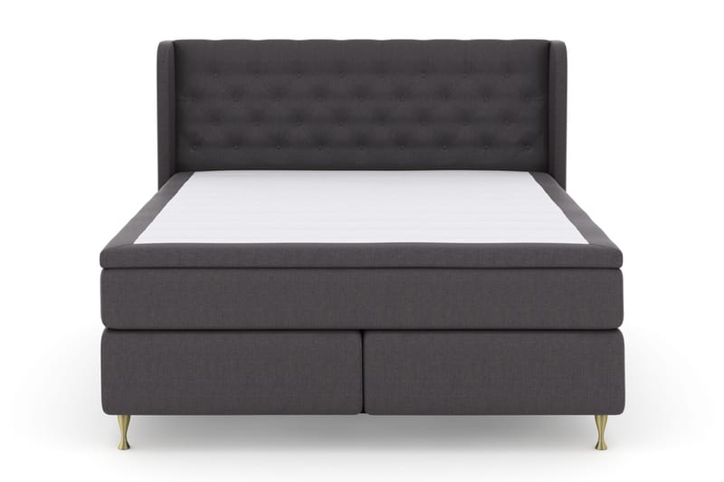 Select No 4 Komplett Sängpaket 180x200 Fast - Mörkgrå/Guld - Products - Möbler - Säng - Kontinentalsäng