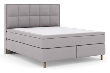 Select No 4 Komplett Sängpaket 180x200 Fast/Medium - Ljusgrå/Koppar - Products - Möbler - Säng - Kontinentalsäng