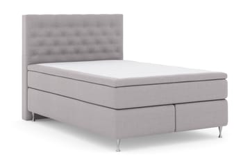 Select No 4 Kontinentalsäng 140x200 Fast/Medium - Ljusgrå/Silver - Products - Möbler - Säng - Kontinentalsäng