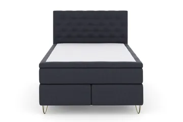 Select No 4 Kontinentalsäng 140x200 Medium - Blå/Metall V-Form - Products - Möbler - Säng - Kontinentalsäng
