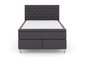 Select No 4 Kontinentalsäng 140x200 Medium - Mörkgrå/Metall V-Form - Products - Möbler - Säng - Kontinentalsäng