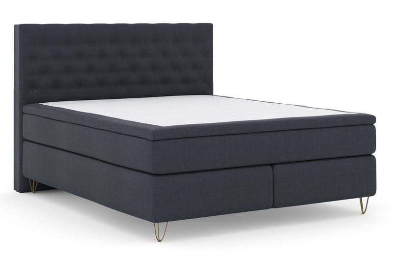 Select No 4 Kontinentalsäng 180x200 Fast/Medium - Blå/Metall V-Form - Products - Möbler - Säng - Kontinentalsäng