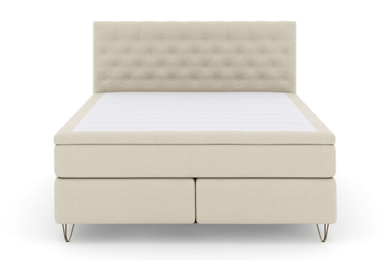 Select No 4 Kontinentalsäng 180x200 Medium - Beige/Metall V-Form - Products - Möbler - Säng - Kontinentalsäng