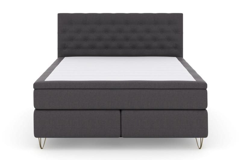 Select No 4 Kontinentalsäng 180x200 Medium - Mörkgrå/Metall V-Form - Products - Möbler - Säng - Kontinentalsäng