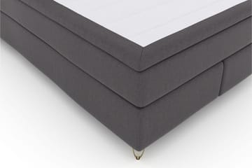 Select No 5 Komplett Sängpaket 140x200 Fast/Medium Latex - Mörkgrå/Metall V-form - Products - Möbler - Säng - Kontinentalsäng