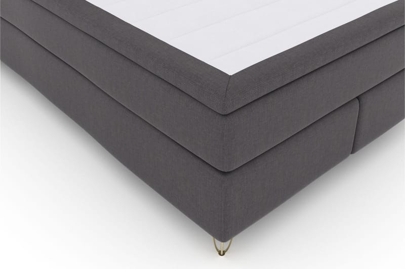 Select No 5 Komplett Sängpaket 140x200 Fast/Medium Latex - Mörkgrå/Metall V-form - Products - Möbler - Säng - Kontinentalsäng