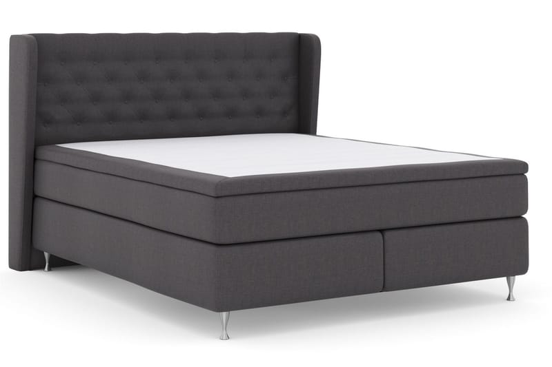 Select No 5 Komplett Sängpaket 160x200 Fast Watergel - Mörkgrå/Silver - Products - Möbler - Säng - Kontinentalsäng