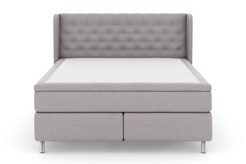 Select No 5 Komplett Sängpaket 160x200 Fast/Medium Latex, Ljusgrå/Metall