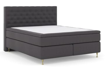 Select No 5 Komplett Sängpaket 160x200 Medium Watergel - Mörkgrå/Guld - Products - Möbler - Säng - Kontinentalsäng
